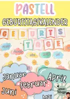 Vorschau - Poster - Geburtstagskalender / Klassenraum Deko in Pastell 😍 / Classroom Management - Deckblatt