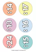 Vorschau - Poster - Uhrzeit: Minuten und Stunden / Classroom management / Klassenraum Deko in Pastell - Seite 2