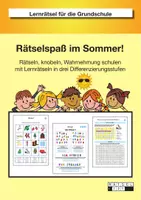 Vorschau - Arbeitsblätter - Rätselspaß im Sommer! Rätseln, knobeln, Wahrnehmung schulen. Dreifach differenziert. - Deckblatt