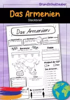 Vorschau - Arbeitsblätter - Steckbrief Armenien - Deckblatt