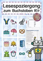 Vorschau - Arbeitsblätter - Lesespaziergang R - Deckblatt