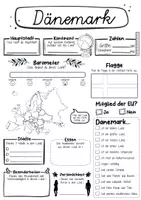 Vorschau - Arbeitsblätter - Steckbrief Dänemark - Seite 1