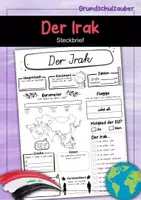 Vorschau - Arbeitsblätter - Steckbrief Irak - Deckblatt