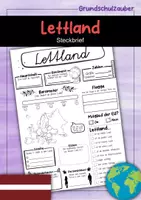 Vorschau - Arbeitsblätter - Steckbrief Lettland - Deckblatt