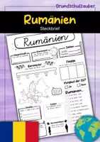 Vorschau - Arbeitsblätter - Steckbrief Rumänien - Deckblatt