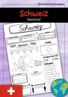Vorschau - Arbeitsblätter - Steckbrief Schweiz - Deckblatt