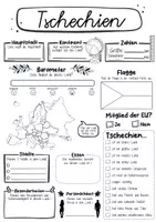 Vorschau - Arbeitsblätter - Steckbrief Tschechien - Seite 1