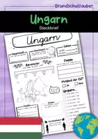 Vorschau - Arbeitsblätter - Steckbrief Ungarn - Deckblatt