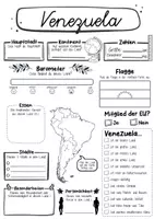 Vorschau - Arbeitsblätter - Steckbrief Venezuela - Seite 1