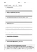 Vorschau - Arbeitsblätter - Lernposter + AB mit Fragen zum Thema "Kirche" + Lösungsblatt + Infografik - Seite 1
