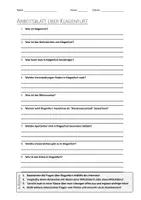 Vorschau - Arbeitsblätter - AB mit Fragen zum Thema "Klagenfurt" + Lösungsblatt + Infografik - Deckblatt