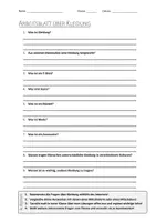 Vorschau - Arbeitsblätter - AB mit Fragen zum Thema "Kleidung" + Lösungsblatt + Infografik - Deckblatt