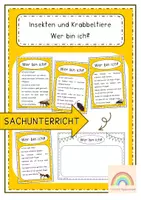 Vorschau - Unterrichtsreihen - Insekten - Wer bin ich - Lesespiel - Deckblatt