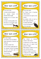 Vorschau - Unterrichtsreihen - Insekten - Wer bin ich - Lesespiel - Seite 1