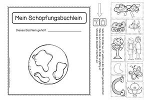 Vorschau - Unterrichtsreihen - Schöpfungsgeschiche - Genesis 1 - Büchlein zum Selbstgestalten, Erzählkarten, Zusatz AB für Klasse 3/4 zur Vertiefung, Religion Grundschule - Seite 2