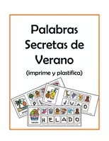 Vista previa - Juegos / Gamificación - TARJETAS CON PALABRAS SECRETAS DE VERANO - Portada
