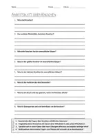 Vorschau - Arbeitsblätter - Lernposter + AB mit Fragen zum Thema "Knochen" + Lösungsblatt + Mindmap + Infografik - Seite 1