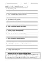 Vorschau - Arbeitsblätter - AB mit Fragen zum Thema "Robert Koch" + Lösungsblatt + Infografik - Deckblatt