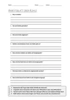 Vorschau - Arbeitsblätter - AB mit Fragen zum Thema "Kohle" + Lösungsblatt + Mindmap + Infografik - Deckblatt