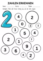 Vorschau - Arbeitsblätter - Zahlen markieren 1. Klasse Mathematik Zahlenraum 10 - Seite 2