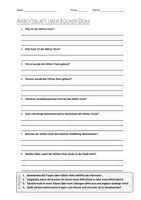 Vorschau - Arbeitsblätter - Lernposter + AB mit Fragen zum Thema "Kölner Dom" + Lösungsblatt - Seite 1