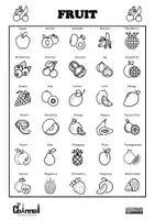 Vista previa - Tarjetas / Manipulativos - FRUIT – Visual Dictionary (30 Words) - página 2