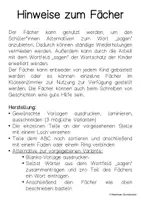 Vorschau - Mal- und Bastelvorlagen - Lernfächer zum Wortfeld "sagen" - Seite 1