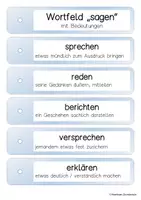 Vorschau - Mal- und Bastelvorlagen - Lernfächer zum Wortfeld "sagen" - Seite 2