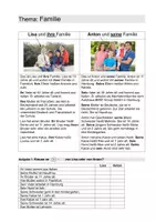 Vorschau - Arbeitsblätter - DaZ/DaF Meine Familie /Possessivartikel ihr/sein ihre/seine - Seite 2