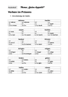 Vorschau - Arbeitsblätter - Arbeitsblatt Verben Präsens - Deckblatt