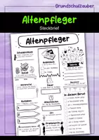 Vorschau - Arbeitsblätter - Steckbrief Altenpfleger - Deckblatt