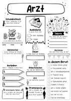 Vorschau - Arbeitsblätter - Steckbrief Arzt - Seite 1