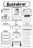 Vorschau - Arbeitsblätter - Steckbrief Busfahrer - Seite 1