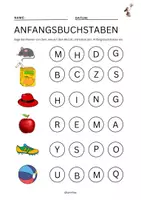 Vorschau - Arbeitsblätter - Anfangsbuchstaben/Anlaute - 1.Klasse - Deckblatt