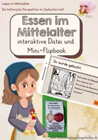 Vorschau - Arbeitsblätter - Essen im Mittelalter - Flipbook und interaktive Datei - Deckblatt