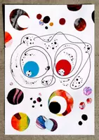 Vorschau - Arbeitsblätter - Yayois Welt der Punkte - Collage aus bunten Papierkreisen - Deckblatt