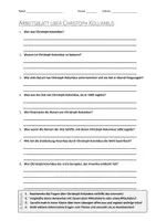 Vorschau - Arbeitsblätter - AB mit Fragen zum Thema "Christoph Kolumbus" + Lösungsblatt + Infografik - Deckblatt