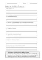 Vorschau - Arbeitsblätter - AB mit Fragen zum Thema "Kometen" + Lösungsblatt + Infografik - Deckblatt