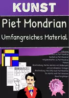 Vorschau - Arbeitsblätter - Kunst: Piet Mondrian umfangreiches Material - Deckblatt