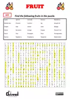 Vista previa - Hojas de trabajo - FRUIT – Dictionary & Word Search (30 Words) - página 3