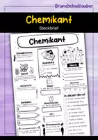 Vorschau - Arbeitsblätter - Steckbrief Chemikant - Deckblatt