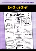 Vorschau - Arbeitsblätter - Steckbrief Dachdecker - Deckblatt