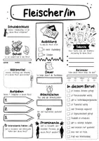 Vorschau - Arbeitsblätter - Steckbrief Fleischer/Metzger - Seite 1
