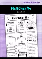 Vorschau - Arbeitsblätter - Steckbrief Fleischer/Metzger - Deckblatt