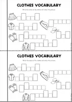 Aperçu - Feuilles d'exercices - My Clothes Mini Booklet | Activity Book | Vocabulary - Page 3