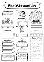 Vorschau - Arbeitsblätter - Steckbrief Gerüstbauer - Seite 1