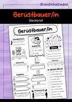 Vorschau - Arbeitsblätter - Steckbrief Gerüstbauer - Deckblatt