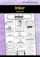 Vorschau - Arbeitsblätter - Steckbrief Imker - Deckblatt