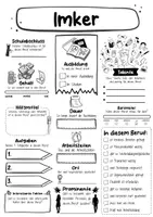 Vorschau - Arbeitsblätter - Steckbrief Imker - Seite 1
