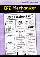 Vorschau - Arbeitsblätter - Steckbrief KFZ-Mechaniker - Deckblatt